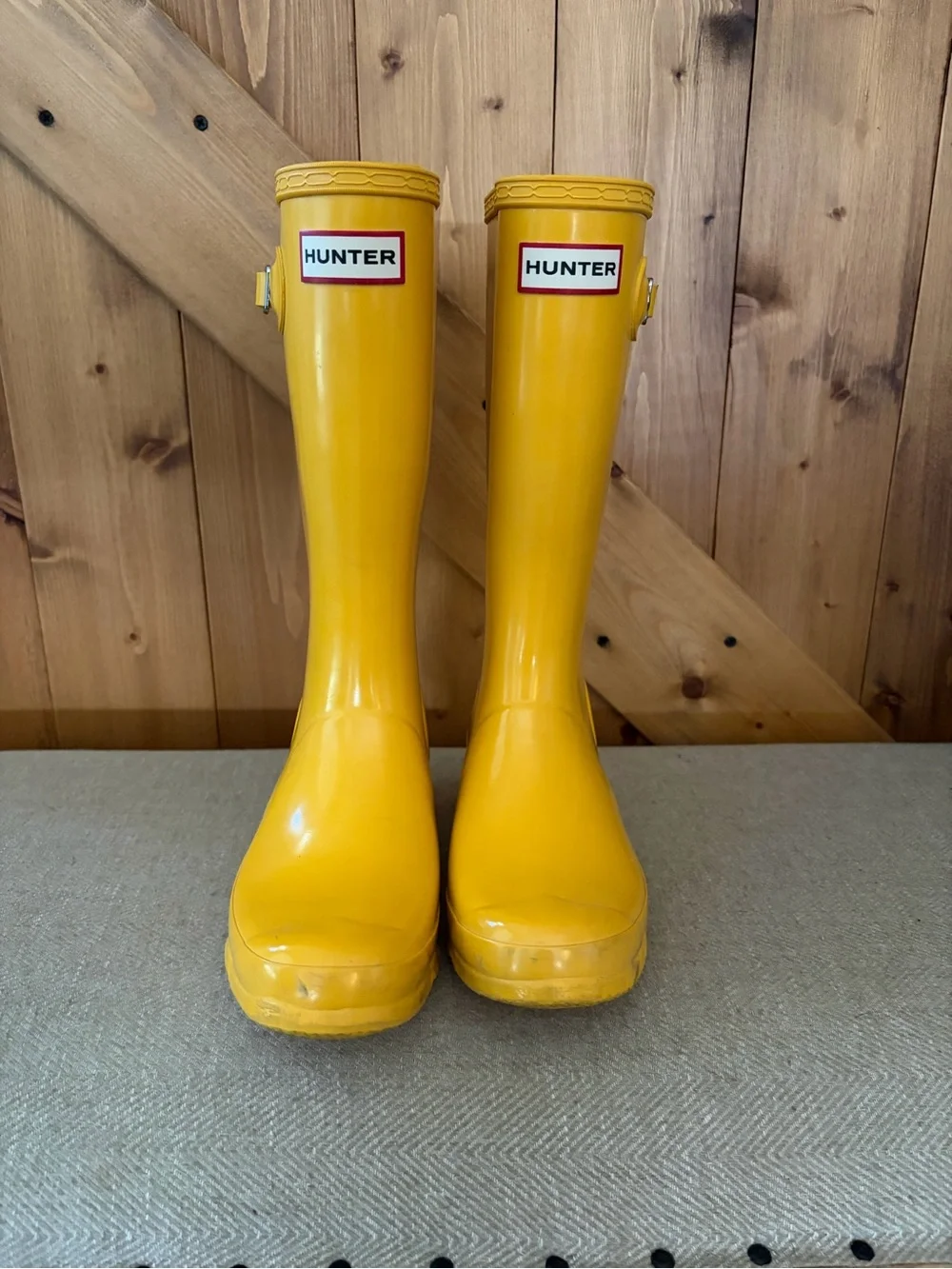 Hunter Original Yellow Rain Boots | Big Kids 3 Boys/4 Girls